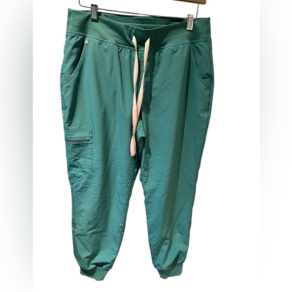 Figs Technical Collection Zamora High Waisted Freex Lined Joggers Size M/P Green